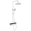 Душевая система AQUAme AQM8009W верхний душ 260мм, ручной душ 3 режима, каскад. излив, цвет белы