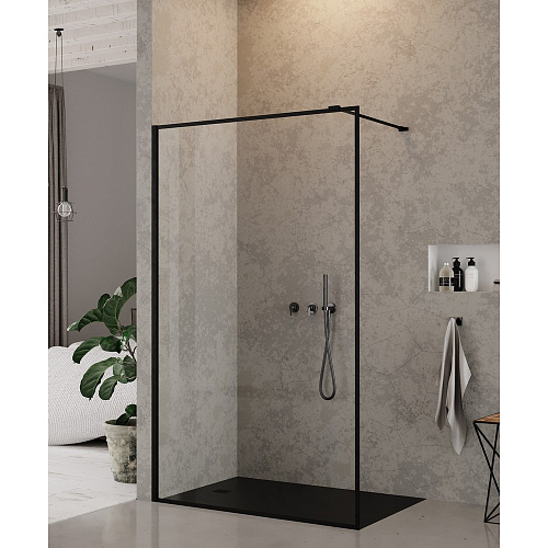 Душевая перегородка NEW TRENDY NEW MODUS BLACK 130x200 EXK-5561 черный Душевая перегородка NEW TRENDY NEW MODUS BLACK 130x200 EXK-5561 черный