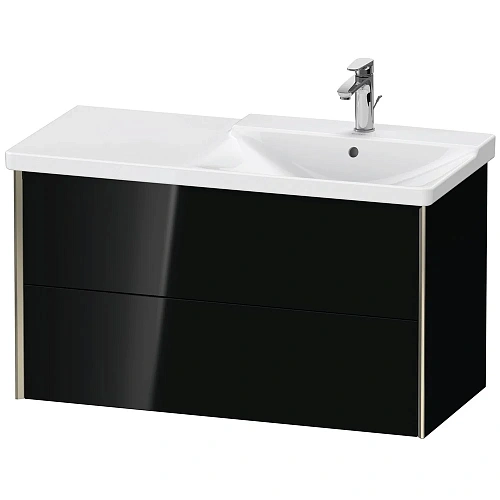 Тумба под раковину Duravit XVIU XV41380B140 подвесная 101 см черный глянцевый Тумба под раковину Duravit XVIU XV41380B140 подвесная 101 см черный глянцевый