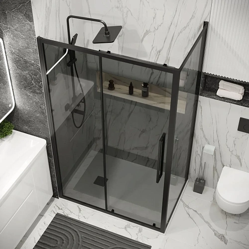 Боковая стенка GROSSMAN Cosmo 200.K33.02.90.21.10 (90x195) черный матовый, стекло тонированное Боковая стенка GROSSMAN Cosmo 200.K33.02.90.21.10 (90x195) черный матовый, стекло тонированное