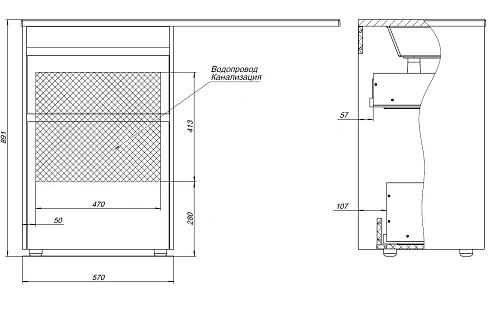 Тумба под раковину Aquanet Токио 58 дуб веллингтон напольная 2 ящика 00333648 напольная Тумба под раковину Aquanet Токио 58 дуб веллингтон напольная 2 ящика 00333648 напольная