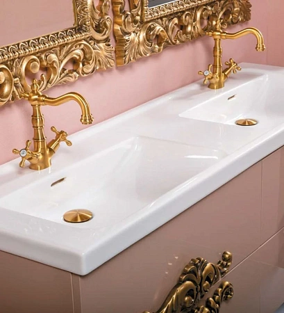 Раковина Armadi Art NeoArt 854-140 керамическая моноблок двойная 140см Раковина Armadi Art NeoArt 854-140 керамическая моноблок двойная 140см