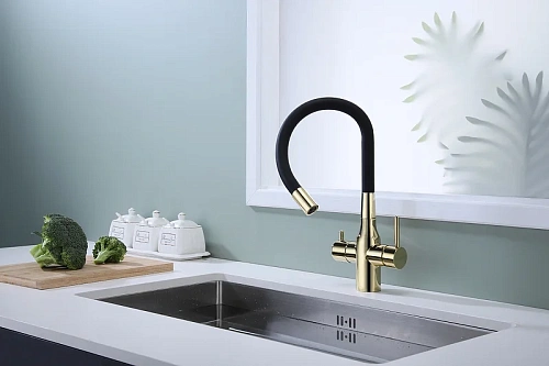 Смеситель для кухни Paulmark Salix золото Sa213419-G Смеситель для кухни Paulmark Salix золото Sa213419-G