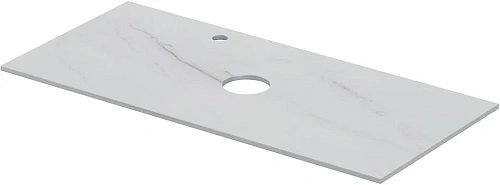 Столешница Aquanet Flat 100 00345787 мрамор, с отверстием слева Столешница Aquanet Flat 100 00345787 мрамор, с отверстием слева