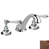 Картинка анонса товара «смеситель для раковины nicolazzi p.m. blanc 1408db78 на 3 отверстия, состаренная бронза, ручка белая»