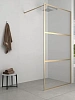 Душевая перегородка Aquanet 80x200 SW-800GST профиль золото, прозрачное стекло