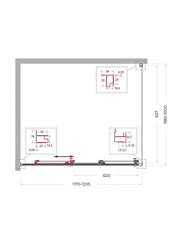 Душевой уголок BelBagno UNO-195-AHF-31-120/100-C-NERO 120x100 см, профиль черный, стекло прозрачное Душевой уголок BelBagno UNO-195-AHF-31-120/100-C-NERO 120x100 см, профиль черный, стекло прозрачное