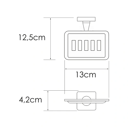 Мыльница WasserKRAFT Rhin K-8769 хром Мыльница WasserKRAFT Rhin K-8769 хром