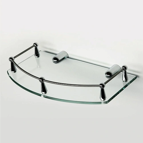 Полка WasserKRAFT K-588 стеклянная хром Полка WasserKRAFT K-588 стеклянная хром