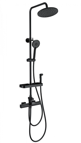 Душевая система Wonzon & Woghand с термостатом, черный матовый (WW-C3017-A1-MB) Душевая система Wonzon & Woghand с термостатом, черный матовый (WW-C3017-A1-MB)