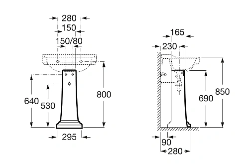 Пьедестал Roca Carmen 3370A0000 Пьедестал Roca Carmen 3370A0000