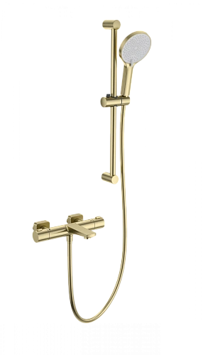 Смеситель для ванны Wonzon & Woghand с термостатом, брашированное золото (WW-C2021-A-BG) Смеситель для ванны Wonzon & Woghand с термостатом, брашированное золото (WW-C2021-A-BG)