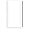 Зеркало EVOFORM Ledline BY 2124 с 2-мя встроенными LED-светильниками 18 W 60х120 cм Зеркало EVOFORM Ledline BY 2124 с 2-мя встроенными LED-светильниками 18 W 60х120 cм