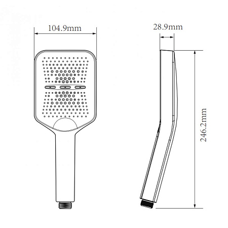 Душевая лейка Milacio Ultra MCU.006.SS, нержавеющая сталь сталь