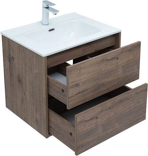 Тумба под раковину Aquanet Lino 60 (Flat) дуб веллингтон 00287541 Тумба под раковину Aquanet Lino 60 (Flat) дуб веллингтон 00287541