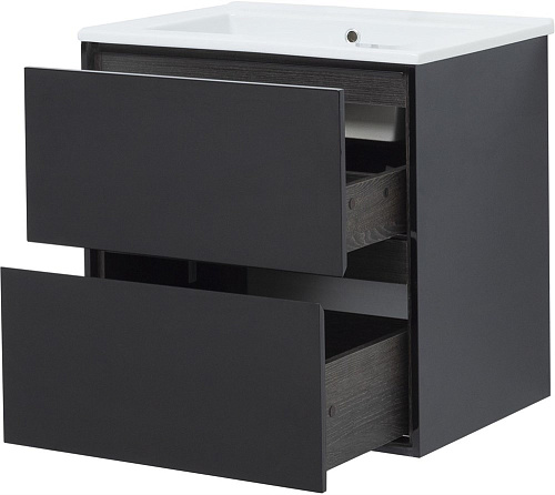 Тумба под раковину Aquanet Милан 65 черный глянец 00306379 Тумба под раковину Aquanet Милан 65 черный глянец 00306379
