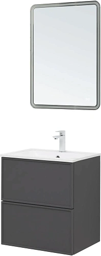 Тумба под раковину Aquanet Арт 60 ясень графит 00329063 напольная/подвесная Тумба под раковину Aquanet Арт 60 ясень графит 00329063 напольная/подвесная