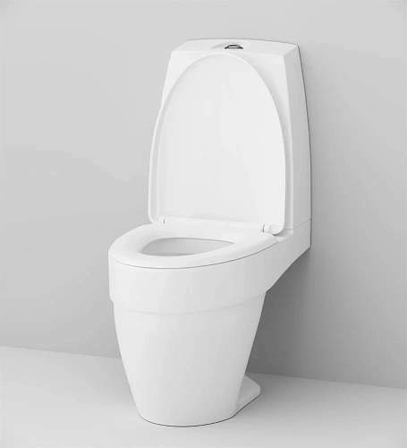 Унитаз напольный AM.PM Bliss L C538607SC компакт с сиденьем микролифт Унитаз напольный AM.PM Bliss L C538607SC компакт с сиденьем микролифт