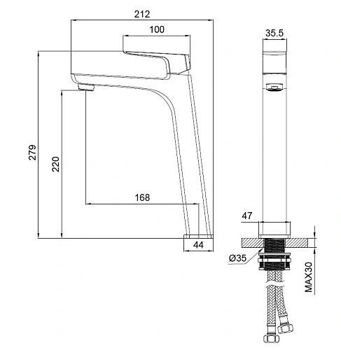 Смеситель для раковины Wonzon & Woghand FORZA хром (WW-239031-CR) Смеситель для раковины Wonzon & Woghand FORZA хром (WW-239031-CR)