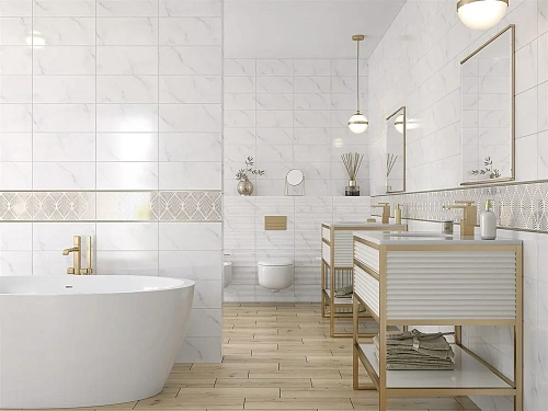 Вставка Cersanit Omnia узоры белый 20x44 OM2G051 Вставка Cersanit Omnia узоры белый 20x44 OM2G051