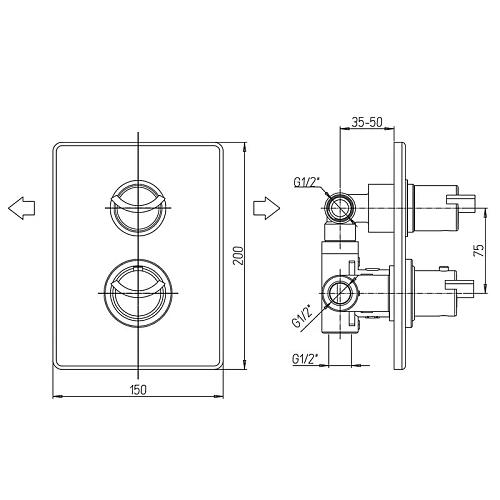 Смеситель для душа Paini Morgana 73PW691TH встраиваемый Смеситель для душа Paini Morgana 73PW691TH встраиваемый