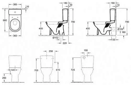 Чаша напольного унитаза Villeroy & Boch O.Novo 56611001 (5661 10 01) Чаша напольного унитаза Villeroy & Boch O.Novo 56611001 (5661 10 01)