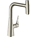 Смеситель для кухни Hansgrohe Metris Select M71 240, с вытяжным душем, 2jet, sBox 73817800, под стал Смеситель для кухни Hansgrohe Metris Select M71 240, с вытяжным душем, 2jet, sBox 73817800, под стал