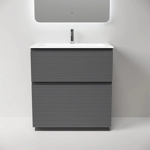 Тумба под раковину SANCOS Folk Floor FL80FGS 790х445х850 Grey soft, напольная Тумба под раковину SANCOS Folk Floor FL80FGS 790х445х850 Grey soft, напольная