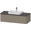 Картинка анонса товара «тумба под раковину duravit happy d.2 plus hp4932m9292 подвесная 130 см серый камень»