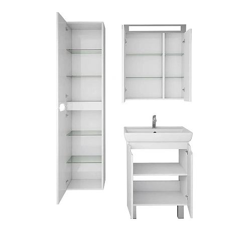 Тумба под раковину DREJA Q PLUS (D), 60 см, подвесная/напольная, 2 дверцы, с опорами, белый глянец 9 99.1004 Тумба под раковину DREJA Q PLUS (D), 60 см, подвесная/напольная, 2 дверцы, с опорами, белый глянец 9 99.1004