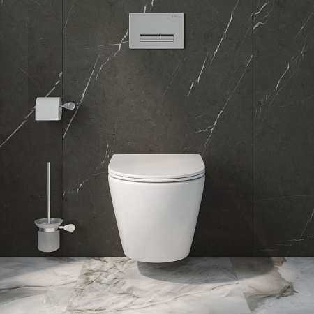 Унитаз подвесной BelBagno UNO-TOR BB5177CH-TOR/SC безободковый c сиденьем Унитаз подвесной BelBagno UNO-TOR BB5177CH-TOR/SC безободковый c сиденьем
