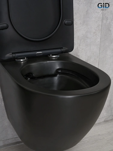 Унитаз подвесной Gid Bm2198 62226Y черный матовый 49x36x35.5 с крышкой микролифт Унитаз подвесной Gid Bm2198 62226Y черный матовый 49x36x35.5 с крышкой микролифт