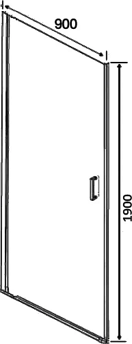 Душевая дверь DIWO Кострома KS05-090TCR 90 см, профиль хром 556015 Душевая дверь DIWO Кострома KS05-090TCR 90 см, профиль хром 556015