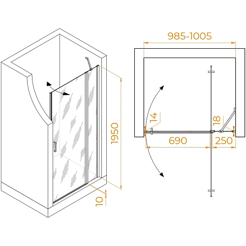 Душевая дверь RGW Leipzig LE-004B 1000 мм Easy Clean черный 351200410-24 Душевая дверь RGW Leipzig LE-004B 1000 мм Easy Clean черный 351200410-24