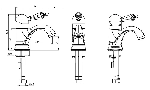 Смеситель для раковины Boheme IMPERIALE Ripresa 321 Смеситель для раковины Boheme IMPERIALE Ripresa 321
