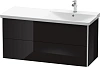 Тумба под раковину Duravit XSquare XS418904040 подвесная 121 см черный глянцевый Тумба под раковину Duravit XSquare XS418904040 подвесная 121 см черный глянцевый