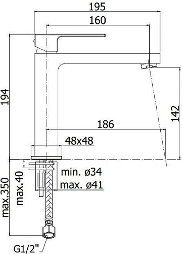 Смеситель для раковины Paffoni Elle EL074CR Смеситель для раковины Paffoni Elle EL074CR