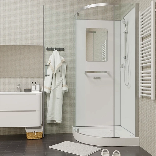 Душевая кабина Ceruttispa KORRA90T 90x90x205 профиль хром, стекло прозрачное Душевая кабина Ceruttispa KORRA90T 90x90x205 профиль хром, стекло прозрачное