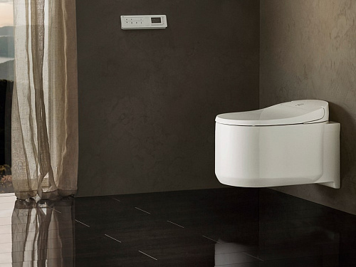 Унитаз SMART GROHE Sensia Arena (39354SH0) готовый комплект с электронным управлением (без инсталляции) альпин белый Унитаз SMART GROHE Sensia Arena (39354SH0) готовый комплект с электронным управлением (без инсталляции) альпин белый