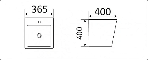 Раковина CeramaLux 500V подвесная, белый Раковина CeramaLux 500V подвесная, белый