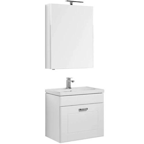 Комплект мебели Aquanet Рондо 60 белый (1 ящик, зеркало камерино) 00195697 Комплект мебели Aquanet Рондо 60 белый (1 ящик, зеркало камерино) 00195697