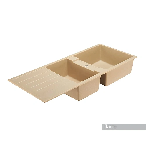 Кухонная мойка Aquaton Торина 1A712032TR260 из литого мрамора, прямоугольная, с крылом и дополнитель Кухонная мойка Aquaton Торина 1A712032TR260 из литого мрамора, прямоугольная, с крылом и дополнитель