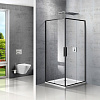 Картинка анонса товара «душевой уголок vincea slim vss-2sl900clb, 900x900, матовый черный, стекло прозрачное»