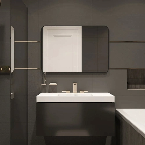 Зеркало DIWO Кострома 100 черное, с подсветкой светодиодной, инфракрасный выключатель, прямоугольное 543511 Зеркало DIWO Кострома 100 черное, с подсветкой светодиодной, инфракрасный выключатель, прямоугольное 543511