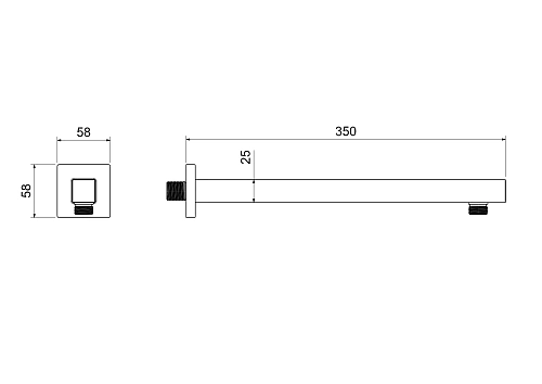 Кронштейн верхнего душа Aquatek AQ2175MB Черный матовый Кронштейн верхнего душа Aquatek AQ2175MB Черный матовый