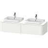 Картинка анонса товара «тумба под раковину duravit happy d.2 plus hp4936b3636 подвесная 160 см белая шелковисто-матовый лак»