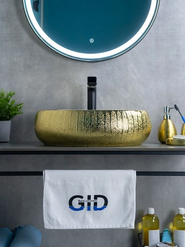 Раковина Gid 9030g 52234 накладная золотая 48x34x15 Раковина Gid 9030g 52234 накладная золотая 48x34x15