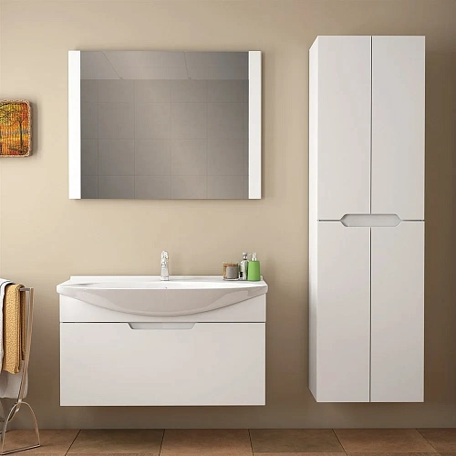 Тумба под раковину DREJA LAGUNA, 65 см, подвесная, 1 ящик, белый глянец 99.0101 Тумба под раковину DREJA LAGUNA, 65 см, подвесная, 1 ящик, белый глянец 99.0101