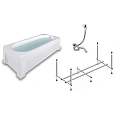 Акриловая ванна Timo ROHA1370 130x70x58 с каркасом, слив-переливом и фронтальной панелью+торцевая панель Акриловая ванна Timo ROHA1370 130x70x58 с каркасом, слив-переливом и фронтальной панелью+торцевая панель