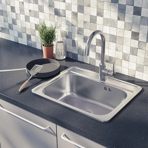 Кухонная мойка IDDIS Basic (BAS53S0i77) из нержавеющей стали Кухонная мойка IDDIS Basic (BAS53S0i77) из нержавеющей стали